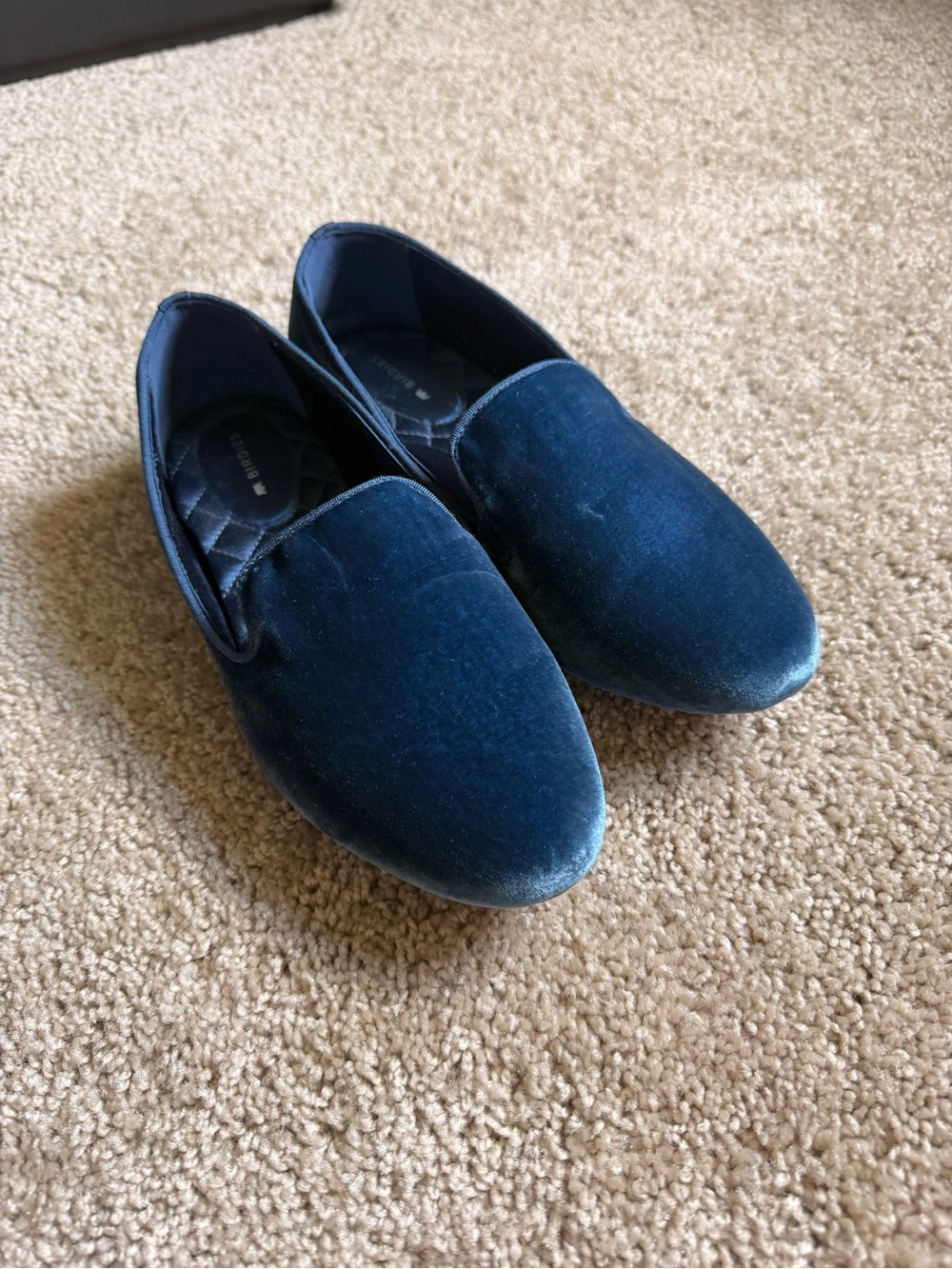 Birdies Velvet Blue Loafers 8